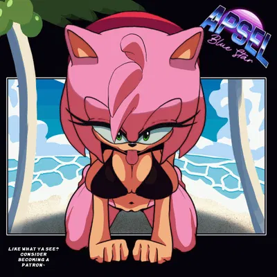 amy rose (sega, sonic the hedgehog (series)) created by apsel bluestar