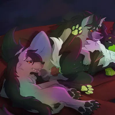 dextus (dark violet), riis (aquastorm2), sinister (dark violet) (nintendo, pokemon) created by epilepsy warning, muskydusky