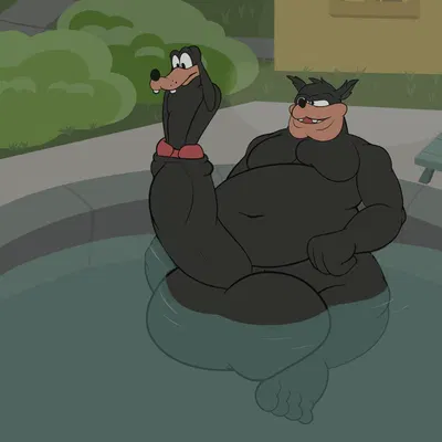 goofy (disney), peter pete sr. (disney, goof troop) created by rokie38