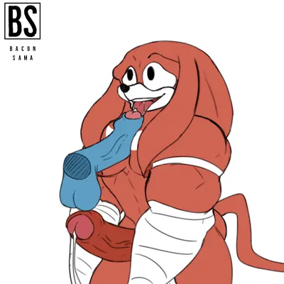 knuckles the echidna (sega, sonic the hedgehog (series)) created by bacon sama