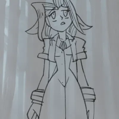 aerith gainsborough (final fantasy, final fantasy vii) created by sachasketchy