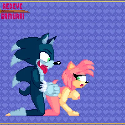 amy rose, sonic the hedgehog, sonic the werehog (project x love potion disaster, sega) created by redeye samurai