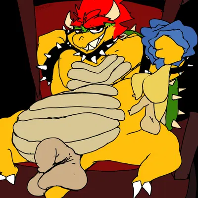bowser, kamek (mario bros, nintendo) created by roksim
