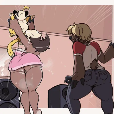 jackie (xingscourge), jazzy (xingscourge), xing the cheetah (fooly cooly) created by xingscourge