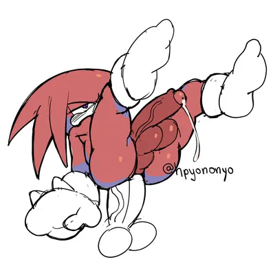 knuckles the echidna (sega, sonic the hedgehog (series)) created by hpyononyo
