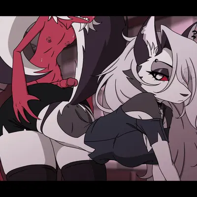 loona (helluva boss), moxxie (helluva boss) (hellaverse, helluva boss) created by kyde