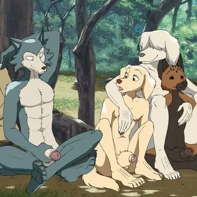 collot (beastars), durham (beastars), jack (beastars) (beastars, netflix) created by ai assisted, ai generated background