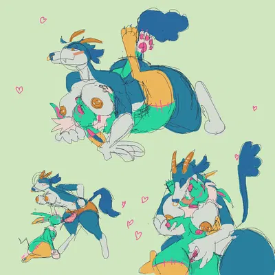 dijon (guncht), kaz (guncht) (nintendo, pokemon) created by guncht