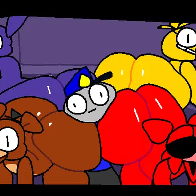 bonnie (fnaf), chica (fnaf), foxy (fnaf) (five nights at freddy's, scottgames) created by superiorfox