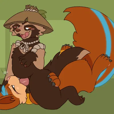 danzaburou-danuki (smite), ratatoskr, ratatoskr (smite) (smite) created by pocketpaws