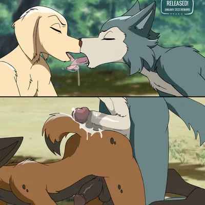 jack (beastars), legoshi (beastars), miguno (beastars) (beastars, netflix) created by ai assisted, ai generated background