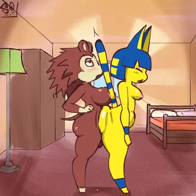 ankha (animal crossing), sable able (animal crossing, nintendo) created by souley69