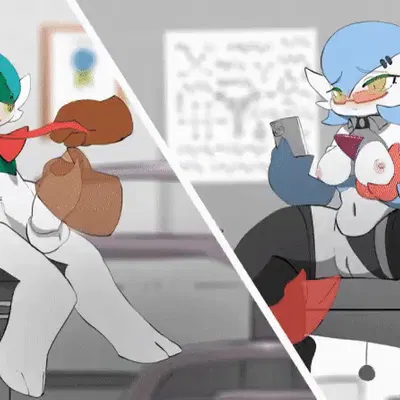 dr. voir, sir gallade (nintendo, pokemon) created by cervikalova