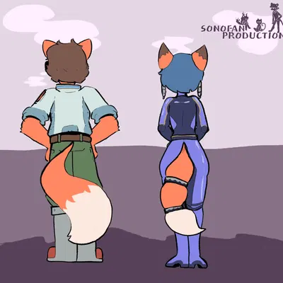fox mccloud, krystal (star fox) (nintendo, star fox) created by sonofan