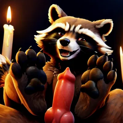 rocket raccoon created by sombreru