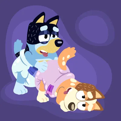 bandit heeler, chilli heeler (bluey (series)) created by befuddledbunny