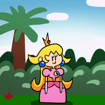 princess peach (mario bros, nintendo) created by sachasketchy