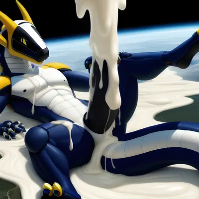 anthro, belly, blue body, bodily fluids