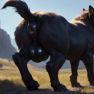 anus, balls, big balls, feral