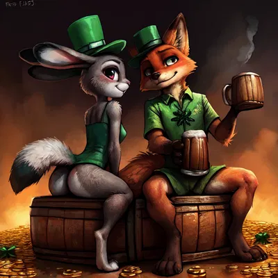 judy hopps, nick wilde (disney, zootopia) created by jhonny09