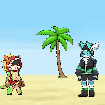 blu (bludoe), munch (tribal hunter) (tribal hunter) created by anzeray