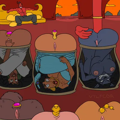 jafar (disney), mirage (disney), princess jasmine (disney) (disney, disney's aladdin) created by vylfgor