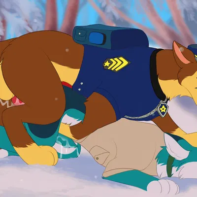 chase (paw patrol), forest foxtail (paw patrol) created by mohitopaw