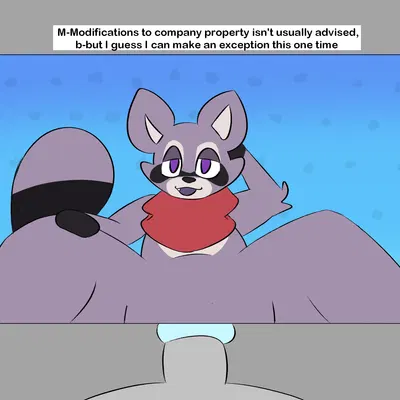 rambley raccoon (indigo park) created by delta's art