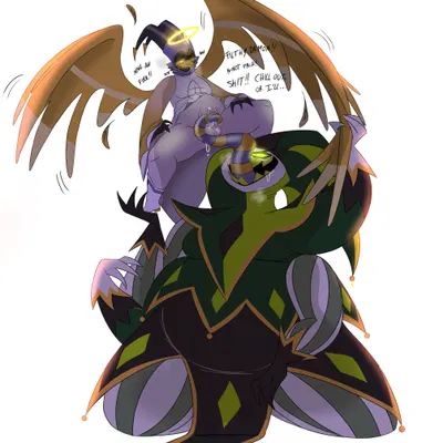 adam (hazbin hotel), mammon (helluva boss) (hazbin hotel, hellaverse) created by kirkland897