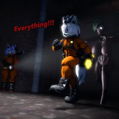 adam (juicyducksfm), fan character, tilver the wolf (lethal company, sega) created by juicyducksfm