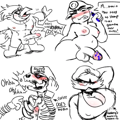 admiral bobbery, cortez (paper mario), goombella (mario bros, nintendo) created by currentlytr ash