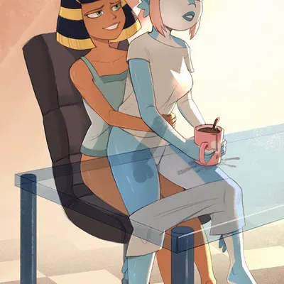 akila theoris, cleopatra (cleopatra in space, dreamworks) created by owotodiuwu