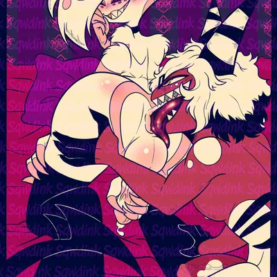 angel dust, fan character (hazbin hotel, hellaverse) created by sqwdink