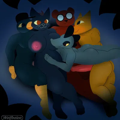 angus delaney, bea santello, germ warfare (nitw) (night in the woods) created by wolfbaloo