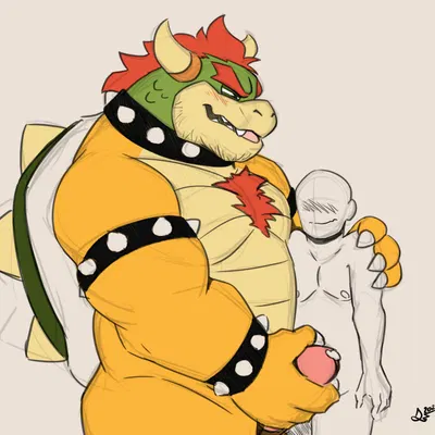 anon, bowser (mario bros, nintendo) created by danipika