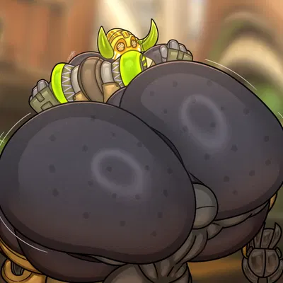 anon, orisa (overwatch) (blizzard entertainment, overwatch) created by daeriusus