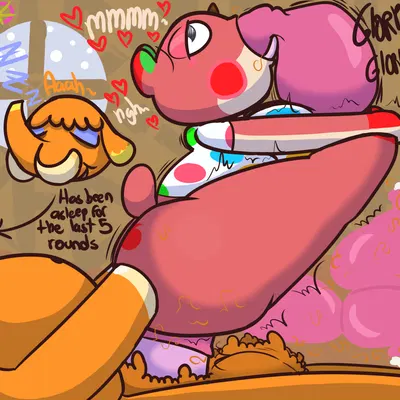 apple (animal crossing), tucker (animal crossing) (animal crossing, nintendo) created by klutzatdusk