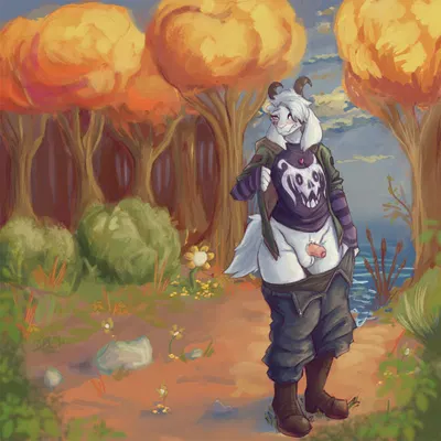 asriel dreemurr (deltarune, undertale) created by arino