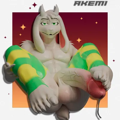 asriel dreemurr (undertale, undertale (series)) created by melongoat3d