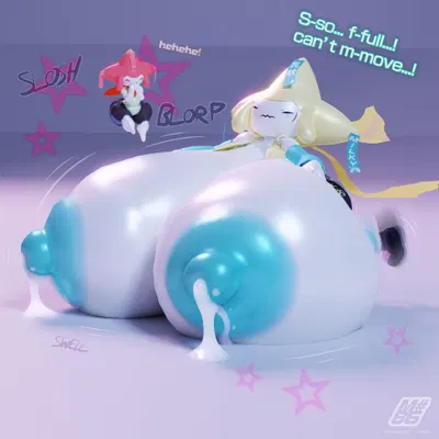 asteroid (washydarkmode), milky (milkyeightysix) (nintendo, pokemon) created by milkyeightysix