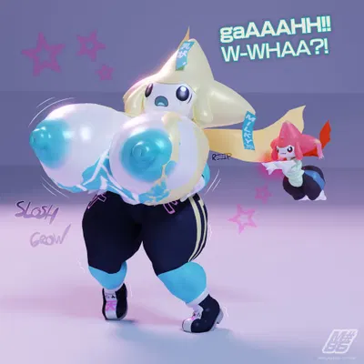 asteroid (washydarkmode), milky (milkyeightysix) (nintendo, pokemon) created by milkyeightysix