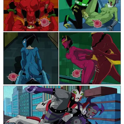 attea, bullfrag, four arms (ben 10) (ben 10, cartoon network) created by kyaputenu