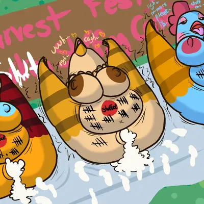 betty (animal crossing), leigh (animal crossing), rhoda (animal crossing) (animal crossing, nintendo) created by klutzatdusk