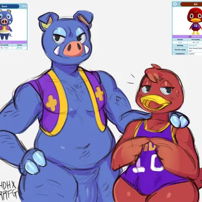 bill (animal crossing), boris (animal crossing) (animal crossing, nintendo) created by hdhxrrfg