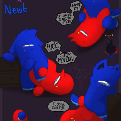 blaine baxter (demon ascended), crewmate (among us), impostor (among us) (among us, innersloth) created by toxic love nsfw