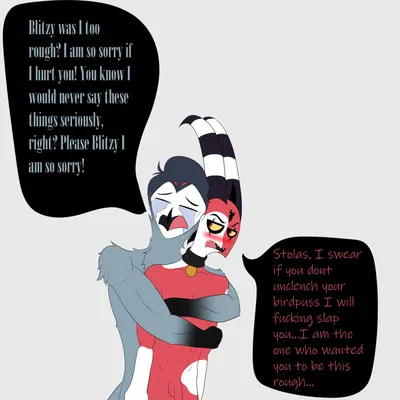 blitzo (helluva boss), stolas (helluva boss) (hellaverse, helluva boss) created by reachahighernoon