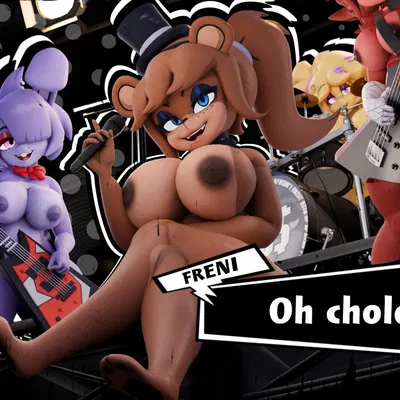 bonfie (cryptiacurves), bonnie (fnaf), chica (fnaf) (five nights at freddy's, fredina's nightclub) created by difinex