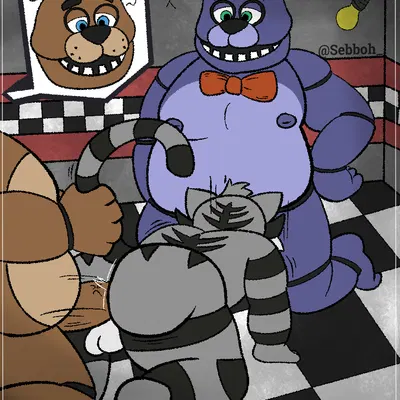 bonnie (fnaf), freddy (fnaf) (five nights at freddy's, scottgames) created by sebboh