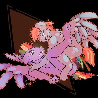 bow hothoof (mlp), rainbow dash (mlp), windy whistles (mlp) (friendship is magic, hasbro) created by snarrl