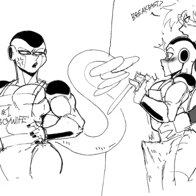 broly, frieza (dragon ball, dragon ball super) created by curreeman